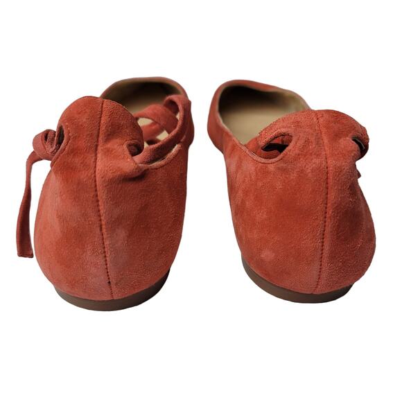 Vince Camuto Melon Suede Lace Up Ankle Tie Ballet Flats, Size 9, EUC - Picture 7 of 10